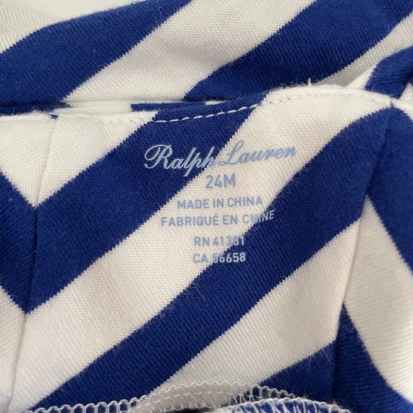 Blue and white stripe dress /romper 24 mo / 2T - Picture 5 of 5